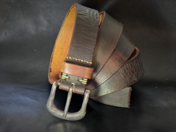 Brown leather belt