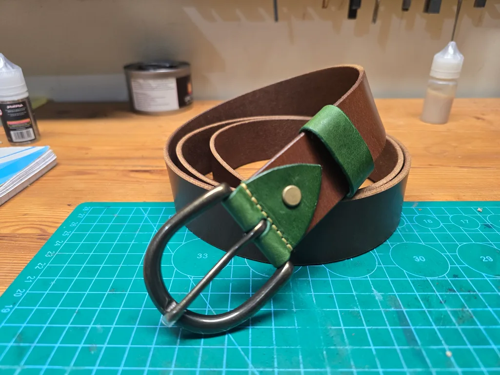 Brown handmade belt