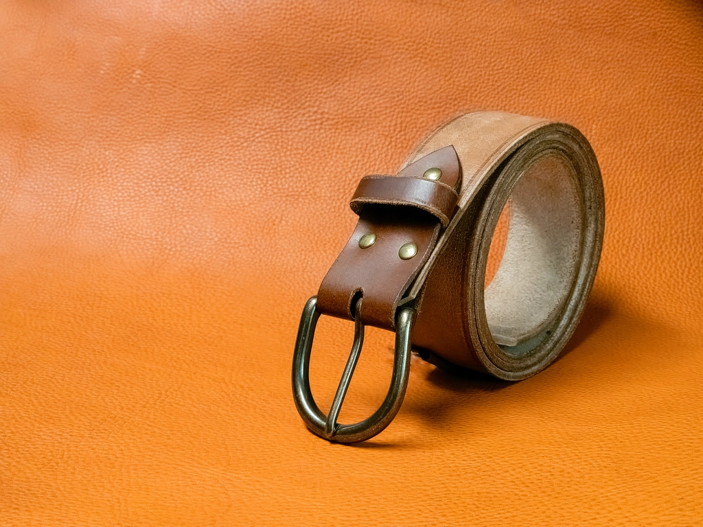 Handmade leather belt