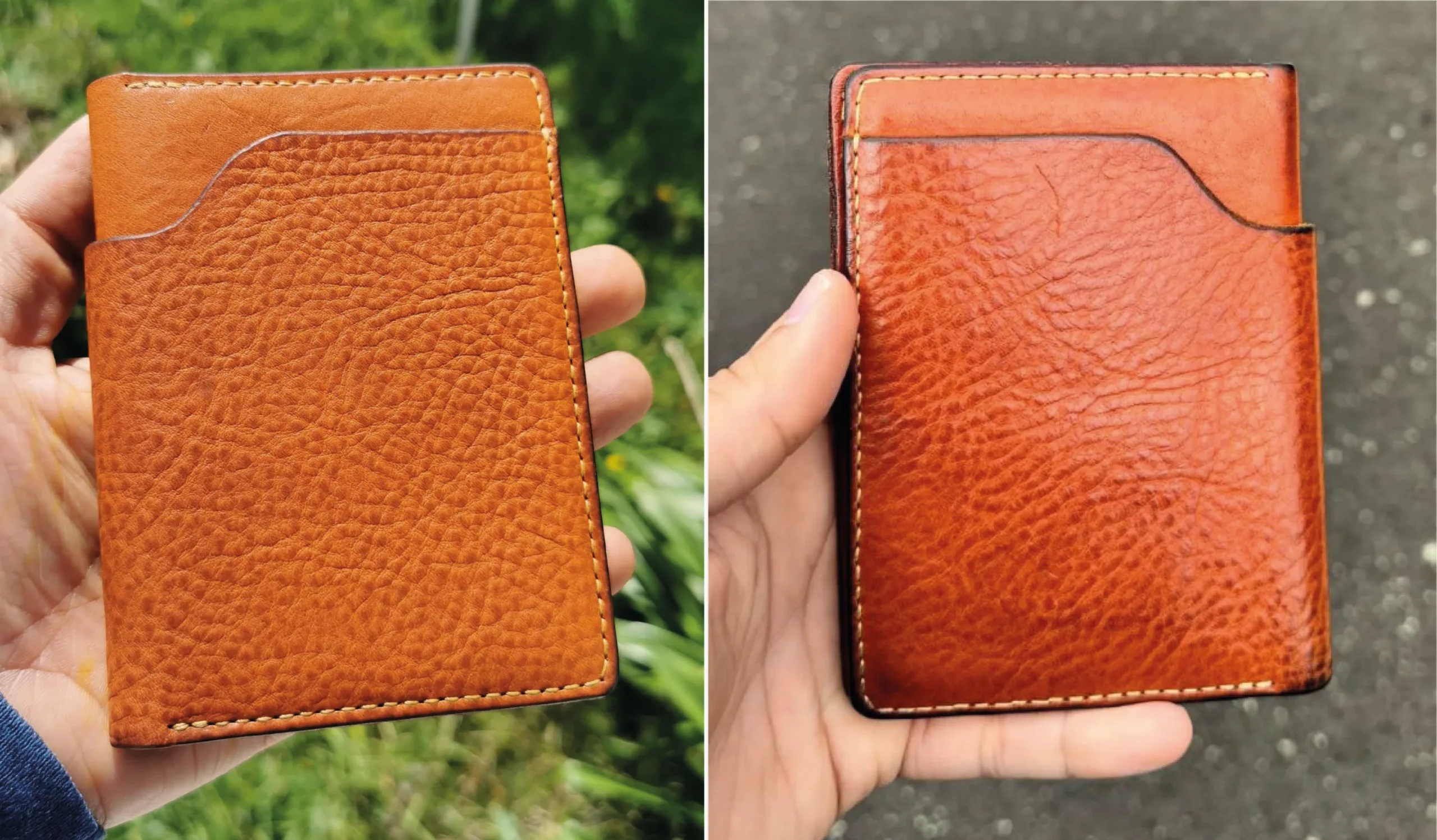 Patina before and after comparison