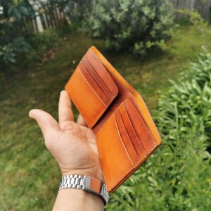 Brown bifold wallet